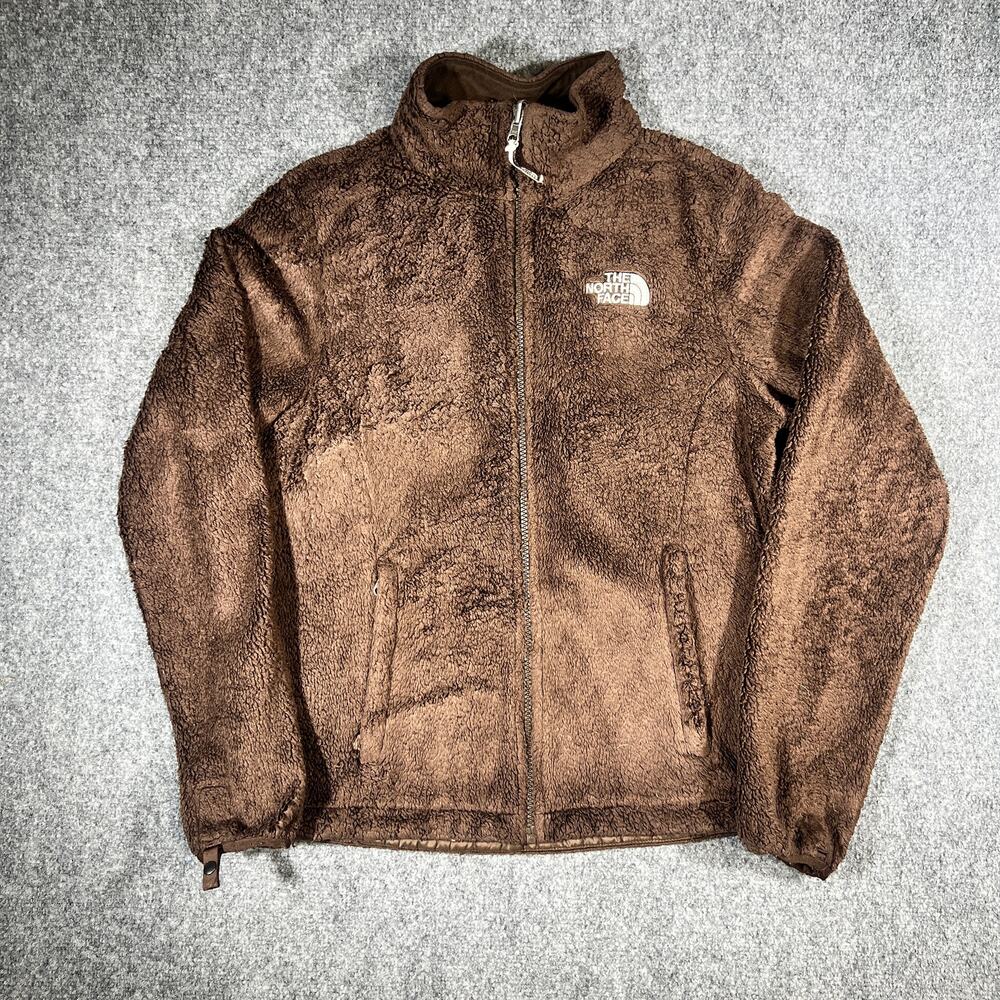 North Face Brown Sherpa Fleece Jacket Women's Small S/P Full Zip
